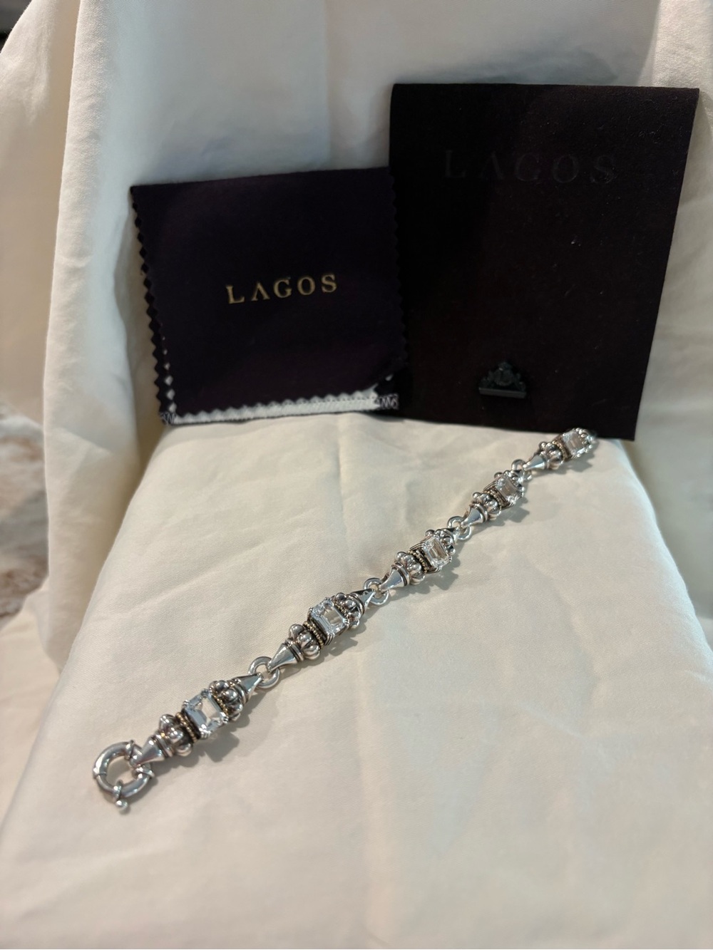 LAGOS Silver Caviar Link Bracelet